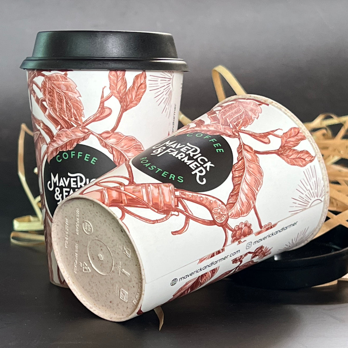 Reusable Cups (2) Made From Coffee Chaff - Recyclable. – Maverickandfarmer