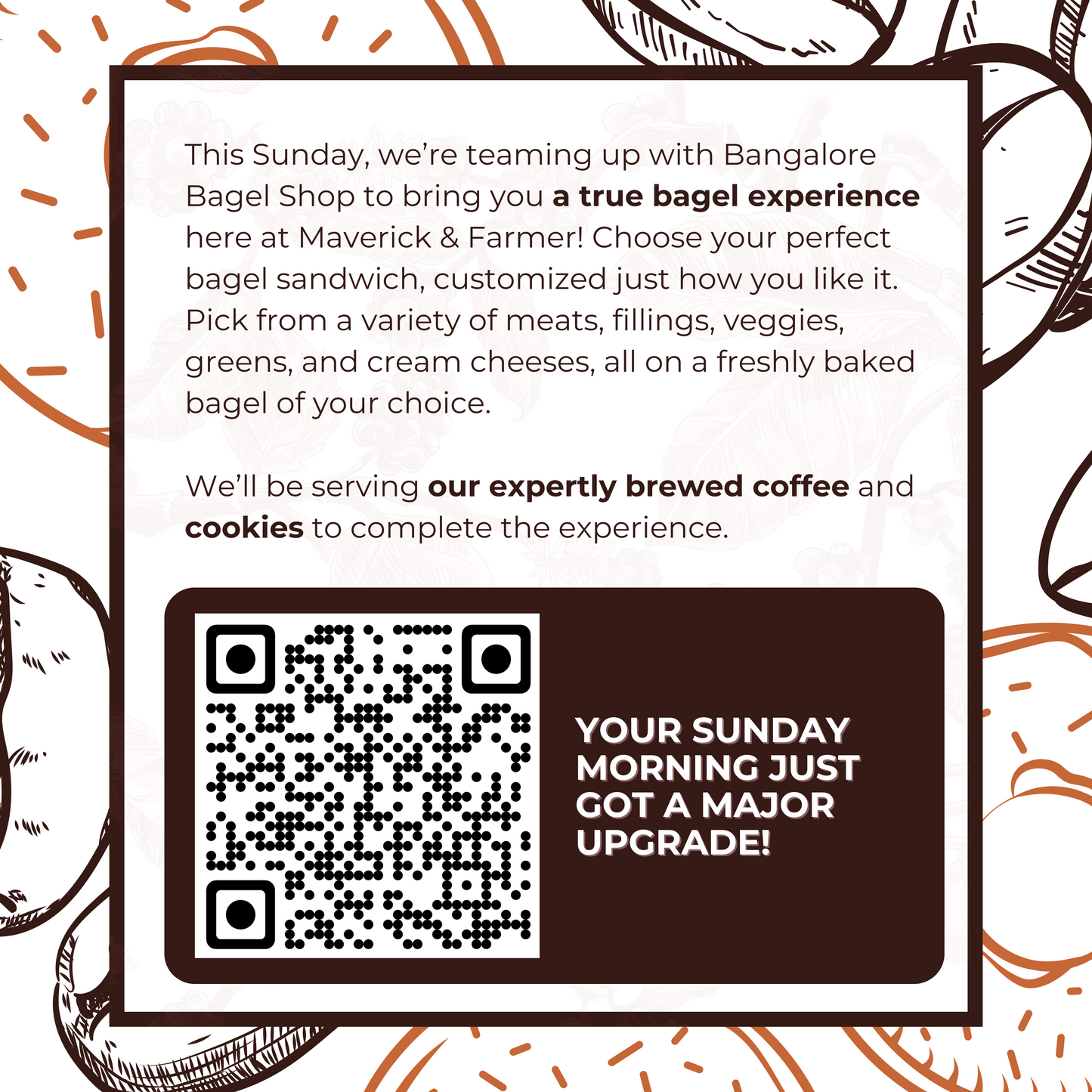 Bangalore Bagel Shop X Maverick & Farmer Breakfast - Ulsoor, 17th November.