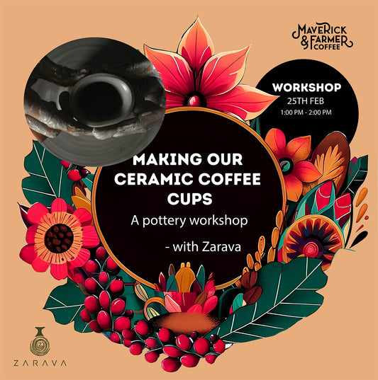 Making our ceramic coffee cups - a pottery workshop with Zarava