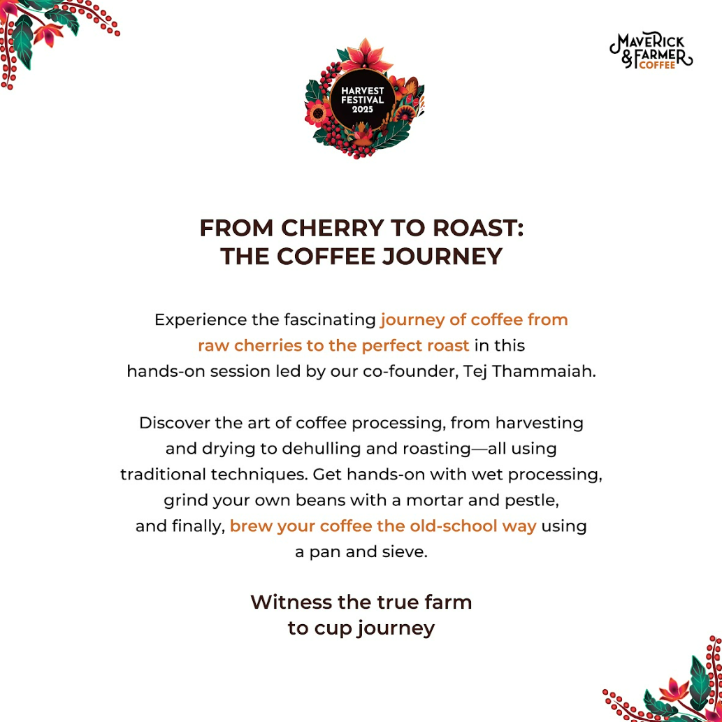 Journey of coffee - from Raw Cherries to the perfect roast by Tej Thammaiah