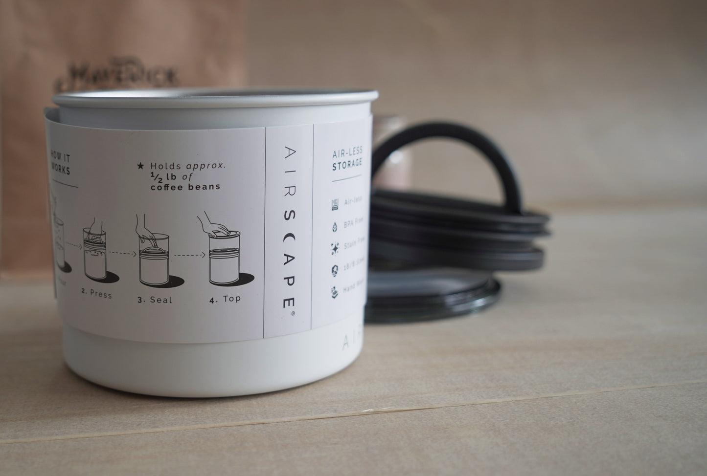 Airscape Coffee Canister - coffee storage for freshness