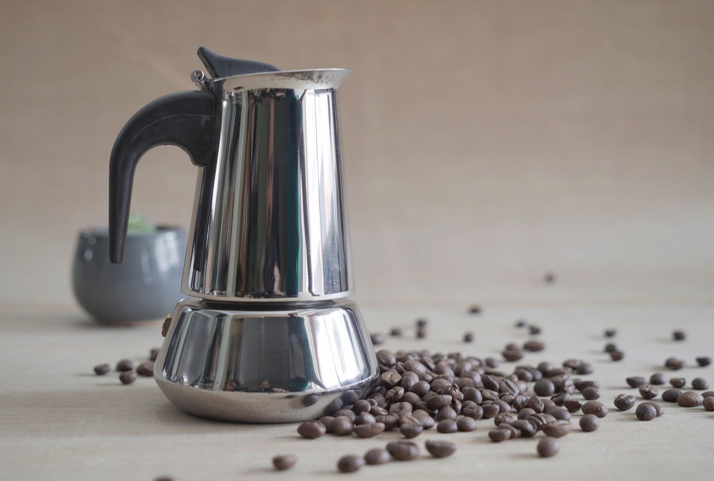 Beginner stainless steel Moka Pot + Coffee pack